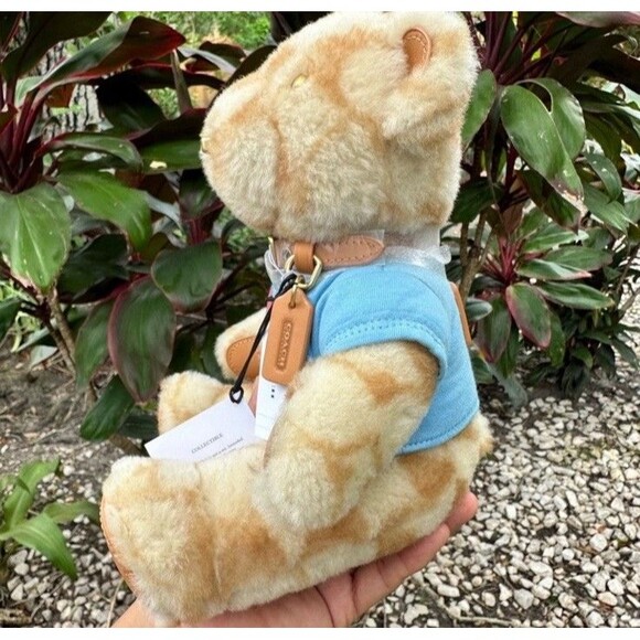 COACH Ski Bear Collectible In Signature Shearling Limited Edition Beige&Brown - Picture 10 of 11